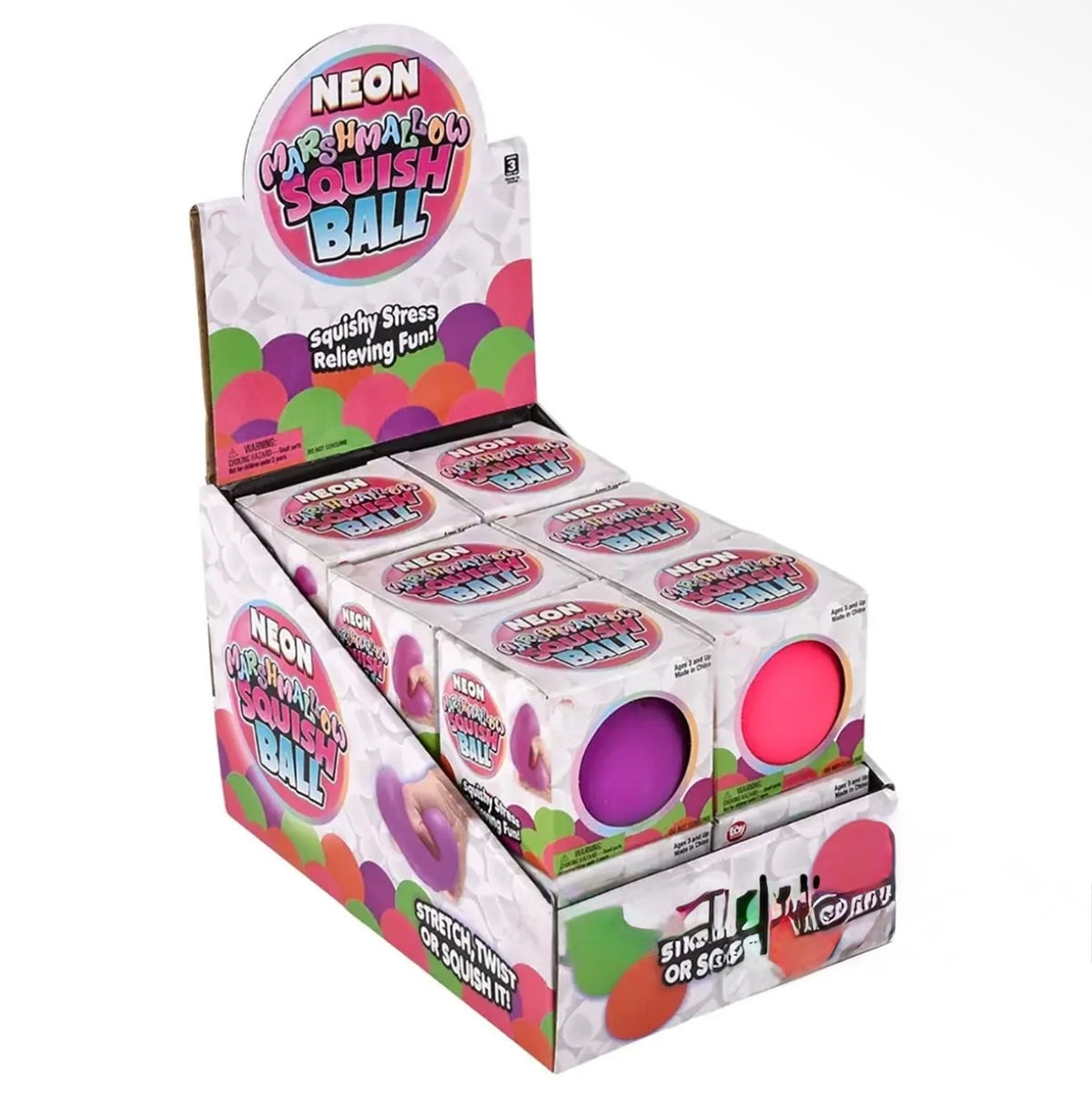 Neon Marshmallow Squish Ball